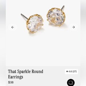 NWT Kate Spade That Sparkle Round Cubic Zerconia Earrings